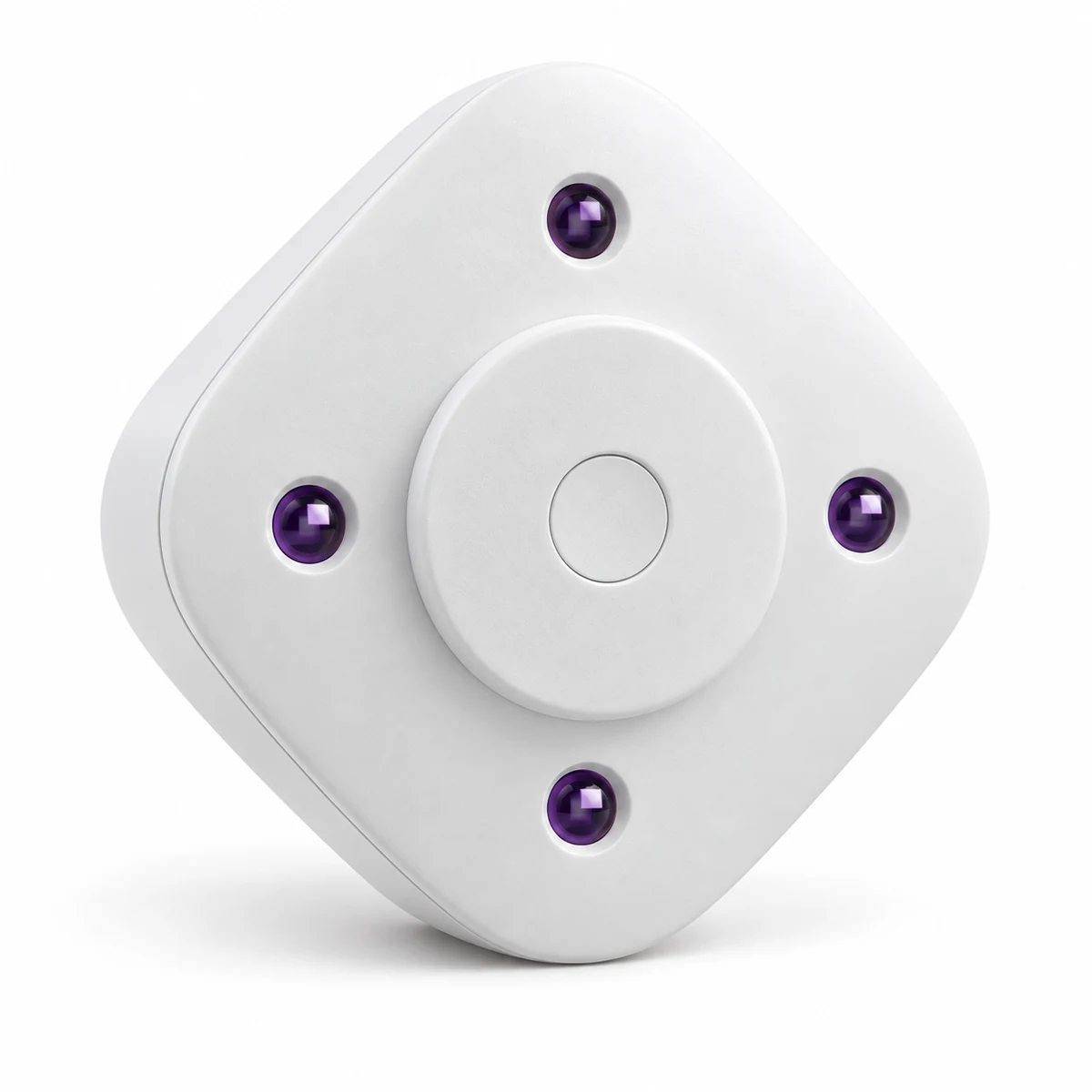 Higienizador UV Lunessa branco com quatro lentes e compartimento aromático